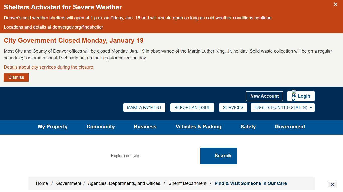 Find & Visit Someone In Our Care - City and County of Denver